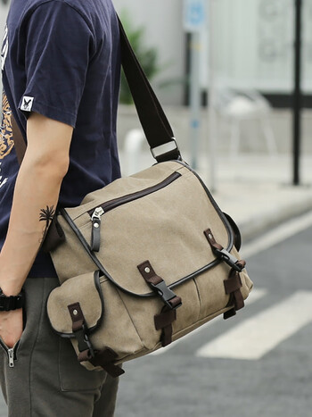 箱包皮具>男包>男士单肩/斜挎包>酷奇袋鼠kq>酷奇袋鼠休闲帆布斜挎包