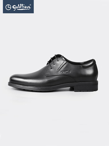 【商城同款】金利来皮鞋男士牛皮舒适松紧鞋面时尚百搭商务正装男鞋轻