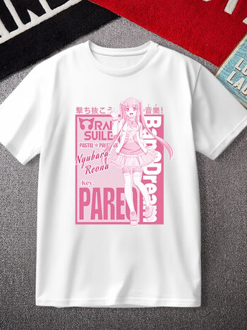 携鱼raiseasuilen周边朝日六花动漫短袖男t恤衣服bangdream痛衣鳰原令