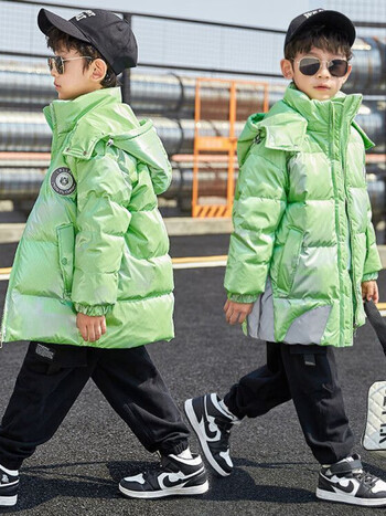 衣服浅绿色120>企业购更优惠迪士尼品牌童装儿童装男童羽绒服冬季2022