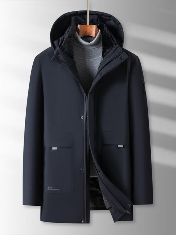 优衣库uniqlo脱卸羽绒服男宽松加厚爸爸装外套男帽子款冬装连帽保暖