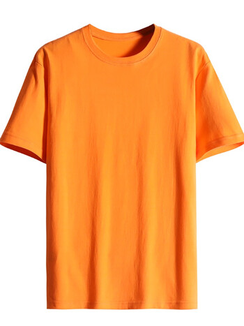 t恤男纯色不透多色全棉圆领体恤上衣industrialagedqc2201d橘红色l