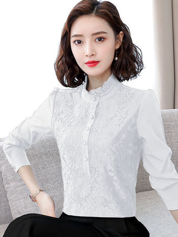 皮尔卡丹蕾丝打底衫女秋冬内搭洋气长袖上衣黑色高领加绒加厚雪纺衬衣