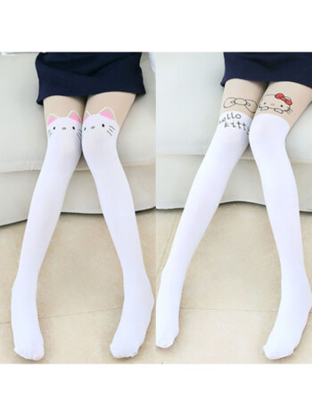 涟画适合2-12岁小孩子穿的5儿童连裤袜春秋款白色拼接女童丝袜打底袜