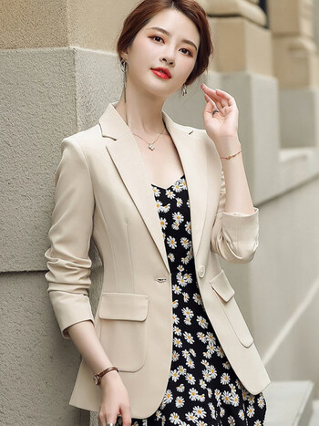 dgpz小西装女商务休闲小西服免烫抗皱短外套职业通勤工装外套上衣ya