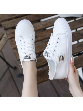 安踏女鞋子女士休闲鞋靴春夏季韩版潮流网红小白鞋女生平底帆布鞋