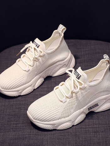 意尔康潮牌轻便运动鞋女款百搭夏季鞋子薄款网鞋透气跑步小白跑步鞋