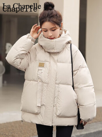 拉夏贝尔lachapelle短款棉服女2023年冬季新款面包服女韩版小个子加厚
