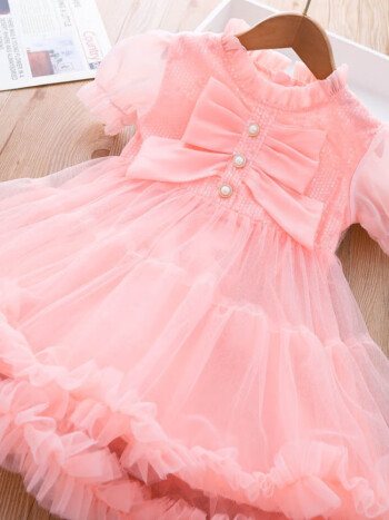 小朋友穿的公主裙女童2023夏季新款洋气tuttu粉色1手5件建议100140cm