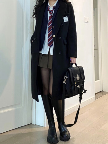 drewdolldrew官方联名韩系女高收腰衬衫长袖jk制服套装纯欲学院风修身