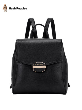 暇步士(hush puppies)双肩包女牛皮休闲百搭背包时尚商务书包高级感