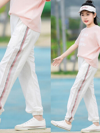 优优1点-女童阔腿裤夏季薄款儿童韩版洋气宽松裤子中大童外穿休闲长裤