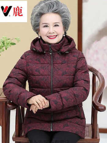雅鹿老年人棉袄棉衣女装棉服加厚丝棉袄女士50岁冬装衣服外套奶奶抗寒