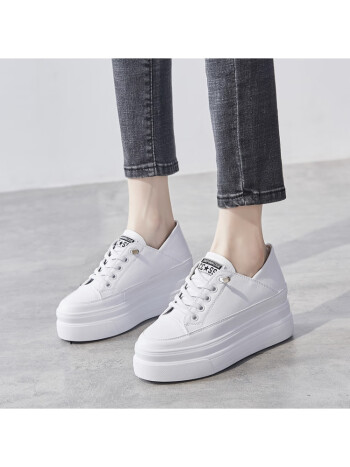 回力断码联名内增高小白鞋女鞋子松糕网红2023年春季新款休闲女鞋白色