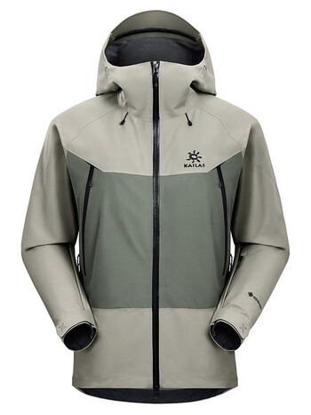 凯乐石(kailas)全天候硬壳gtx防水防暴雨户外登山冲锋衣mont x 军舰绿