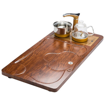 【京东商城】 祥业 平步花梨纹茶盘单 实木木茶盘套装电磁炉四合一全