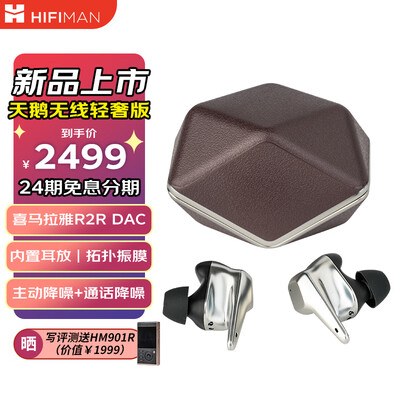 HIFIMAN(海菲曼)Svanar Wireless LE天鹅真无线 主动降噪蓝牙耳机 入耳式无线耳机 HIFI音质 蓝牙5.2