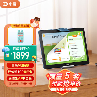 小度学习平板G16 Pro(6+256GB)小学初中高中AI学习机 家教机 早教机 AI老师一对一 类纸护眼屏 郎文家会员