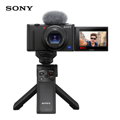 索尼（SONY）ZV-1 Vlog数码相机 黑色 手柄电池套...