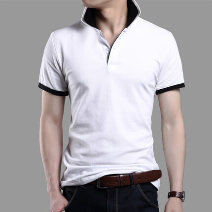 短袖t恤男夏季新款修身打底衫半袖棉t恤男装polo衫