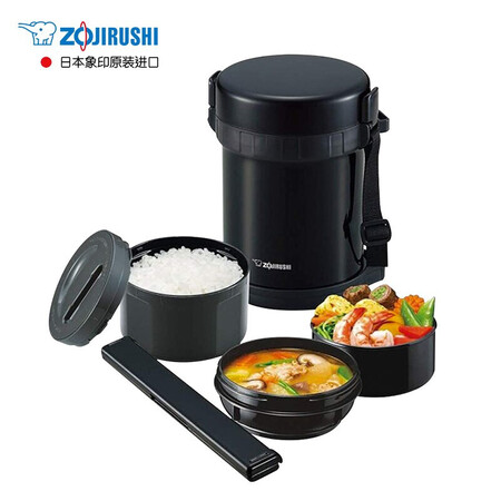 象印（ZO JIRUSHI） 保温饭盒不锈钢便携大容量饭盒分...