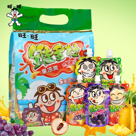 旺旺维多粒果冻爽750g可吸果汁吸吸冻散装休闲解馋小零食品多...