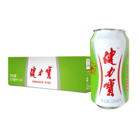 健力宝 柠蜜味运动碳酸饮料 330ml*24罐装整箱 