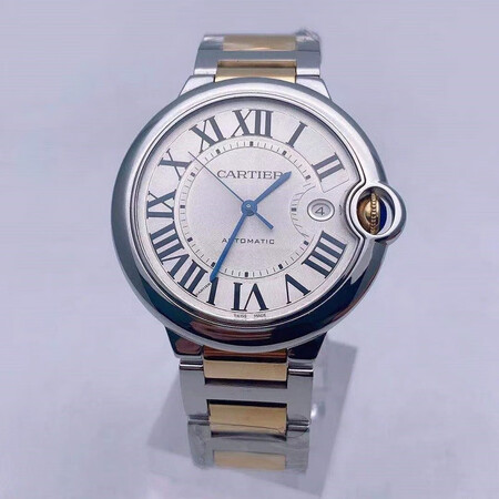 二手95新卡地亚手表蓝气球系列男表42mm表径自动机械表w2bb0022