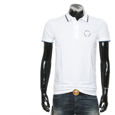 Hugo Boss 绿标 男士简约休闲商务短袖POLO衫 5...