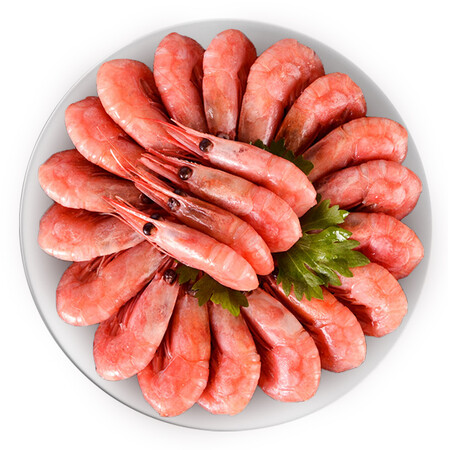 今锦上 美人虾 冷冻麻辣北极甜虾550g 解冻即食 盒装 调味海鲜 海鲜