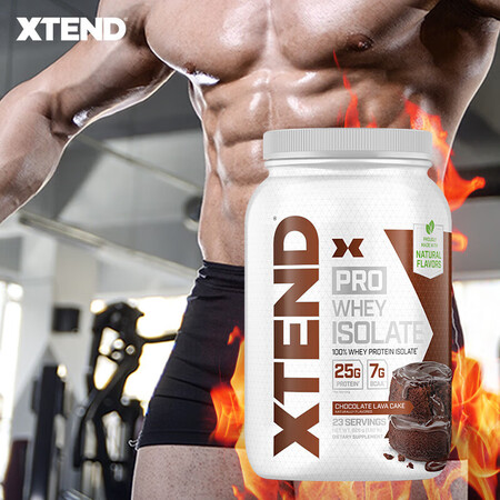 XTEND分离乳清蛋白粉1.8磅增肌粉健身营养粉 熔岩巧克力...