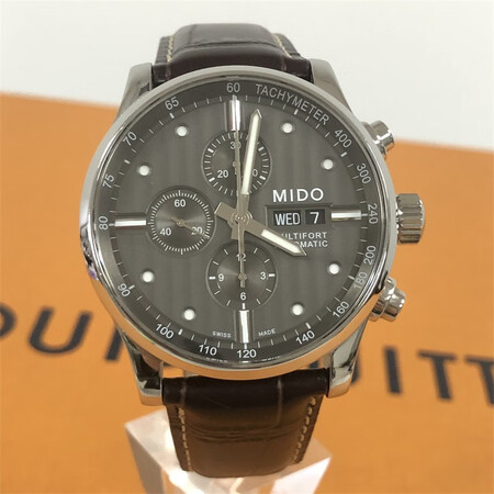 【二手95新】美度mido舵手系列三眼多功能计时男士腕表小秒针 m005.
