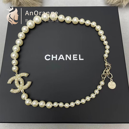 香奈儿（Chanel）女士限定款双C珍珠项链 chocker...