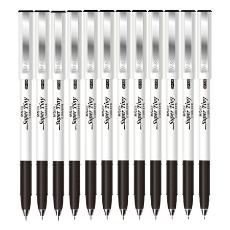 晨光办公全针管中性笔办公商务签字笔学生考试水性笔05mm优品中性笔芯