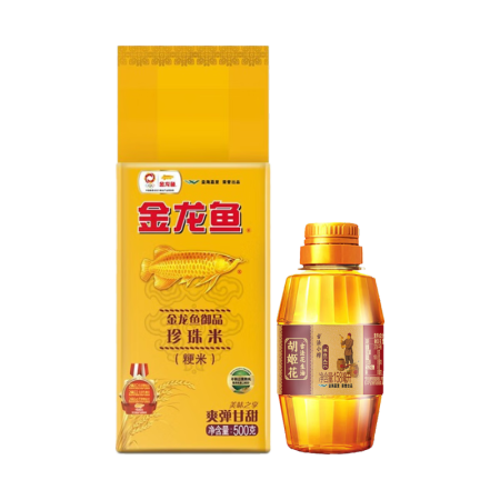 胡姬花金龙鱼 珍珠米500g+油158ml