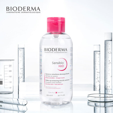 贝德玛卸妆水按压泵头850ml (超大容量 敏感肌可用)法国...