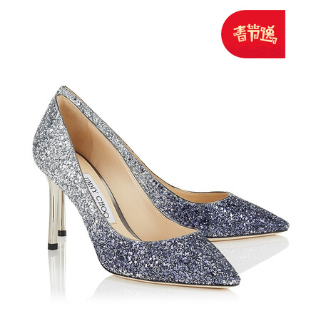 周仰杰jimmy choo女鞋romy85vog尖头水晶高跟鞋 银蓝渐变 romy85 cgd