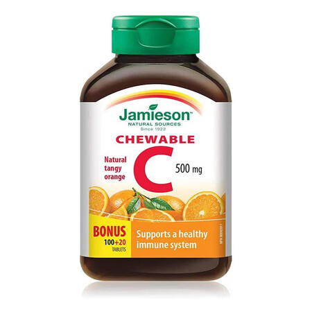 健美生（Jamieson）维生素C橙味咀嚼片500mg120...