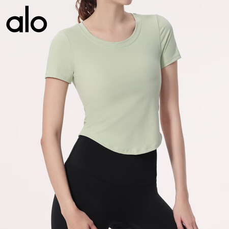 Alo Yogaaloyoga瑜伽服短袖健身服t恤春夏透气修...