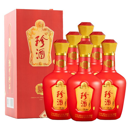 次新酒2021年珍酒珍藏2005酱香型白酒500ml6瓶整箱53度喜宴酒珍藏2005