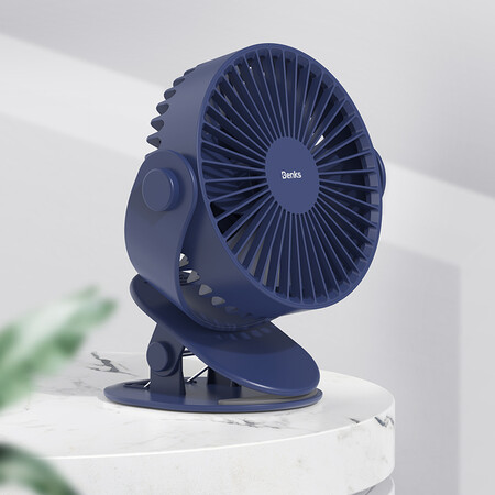 邦克仕(benks)迷你小风扇 便携usb电风扇 桌面办公室床头旋转静音大
