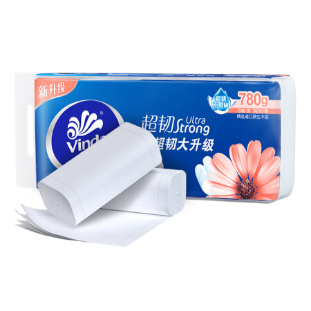 维达（Vinda） 超韧无芯卷纸 柔滑家用婴儿纸巾 4层78...