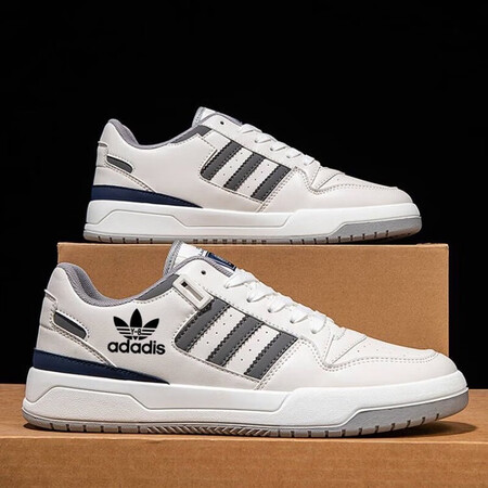 品牌断码男鞋运动鞋男休闲板鞋男2025春季防滑软底透气皮面跑步鞋 AD520白灰 39【图片 价格 品牌 报价】-京东