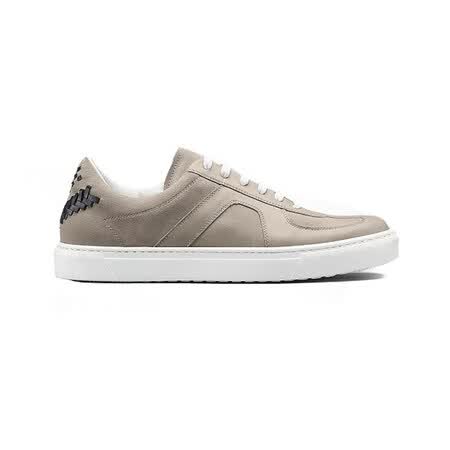 bottega veneta/葆蝶家bv男鞋板鞋 男士灰色牛皮编织尾系带休闲鞋运动