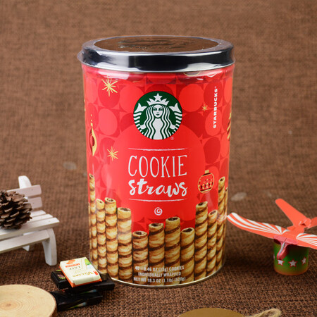 星巴克 starbucks巧克力卷脆皮蛋卷饼干夹心蛋卷吸管饼干 巧克力棒