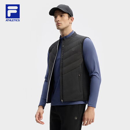 斐乐（FILA）FIA 官方男士鹅绒羽绒马甲2024冬季健身...