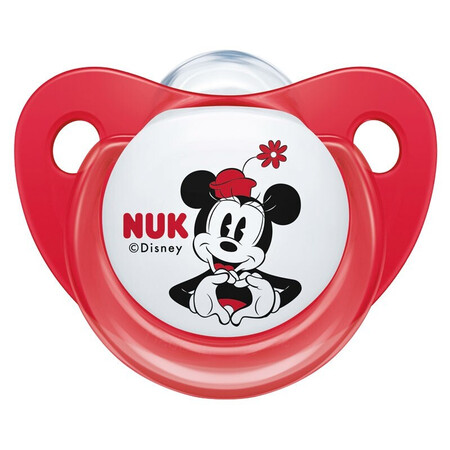 迪士尼安抚奶嘴(硅胶头红色) 0-6个月