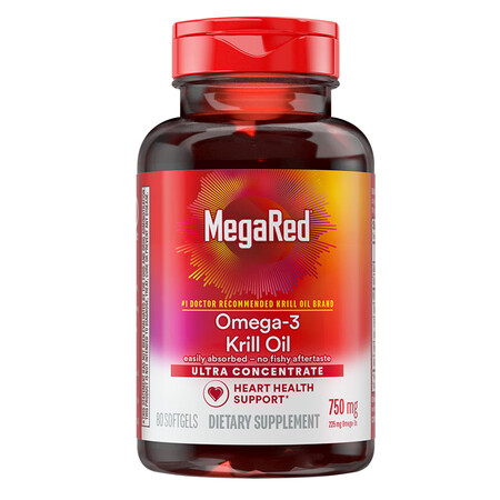 MegaRed脉拓南极磷虾油软胶囊深海鱼油omega-3美国...