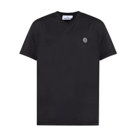 STONE ISLAND男款棉质圆领短袖T恤平直下摆户外休闲...