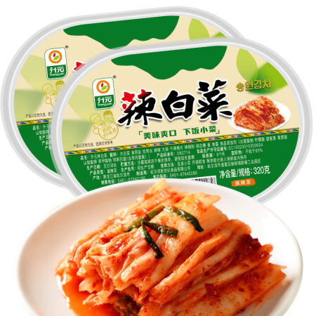 升元辣白菜韩国风味泡菜朝鲜式咸菜泡菜320g*2盒